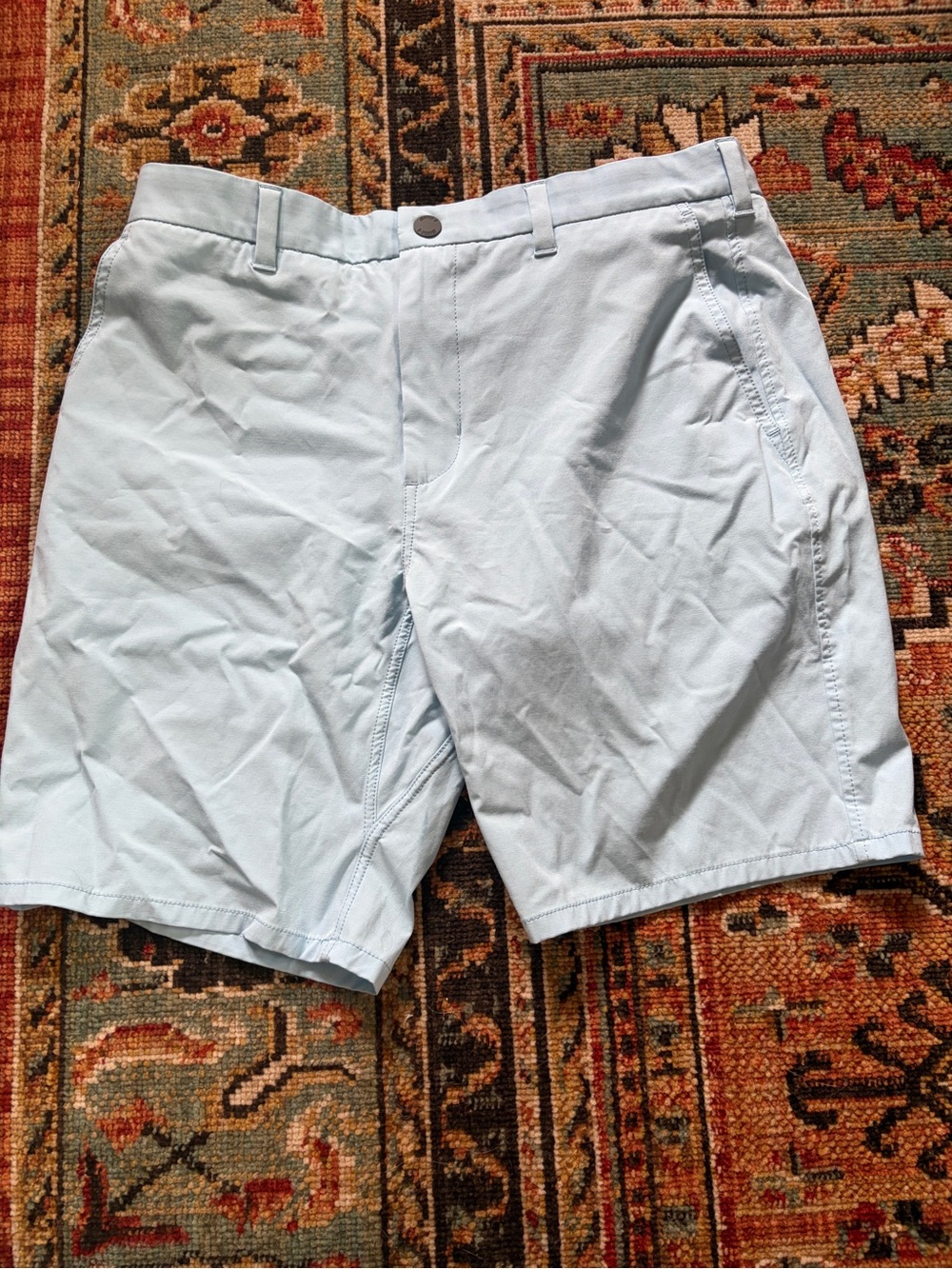 johnnie-O Pale Blue Flat Front Shorts